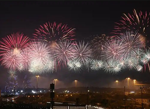 宝清县焰火晚会